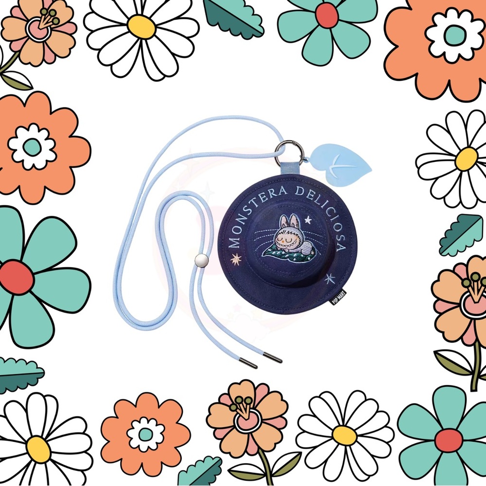 POP MART-THE MONSTERS-FALL IN WILD BUCKET HAT MINI BAGS-MONSTERA DELICIOSA